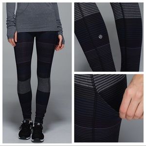 SOLD Lululemon Speed Tight Om Stripe Black Multi